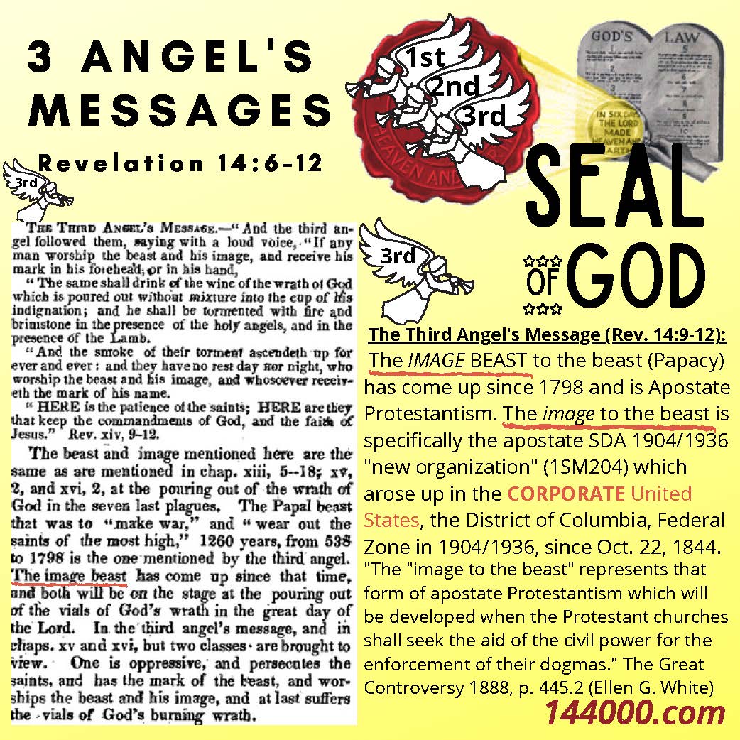 Shocking Ellen White quote exposing the final deception of Satan—Mark of the Beast, GC SDA Apostasy, and the Final Call of the 144,000 in the Third Angel’s Message